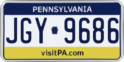 PA license plate JGY9686