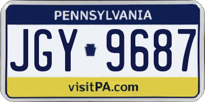 PA license plate JGY9687