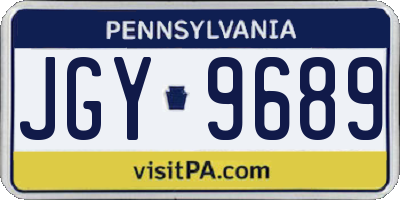 PA license plate JGY9689