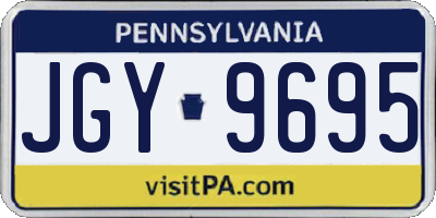 PA license plate JGY9695