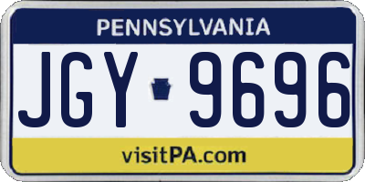 PA license plate JGY9696