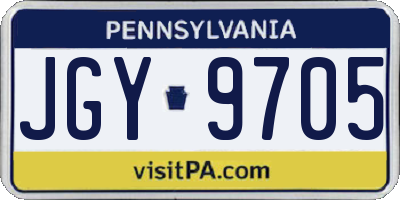 PA license plate JGY9705
