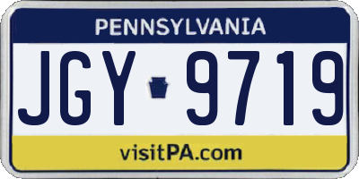 PA license plate JGY9719