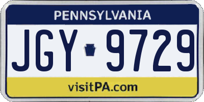 PA license plate JGY9729