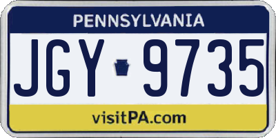 PA license plate JGY9735