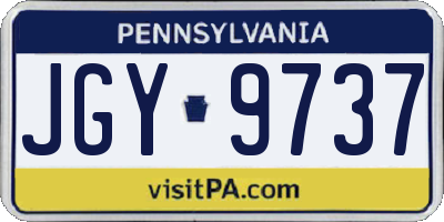 PA license plate JGY9737