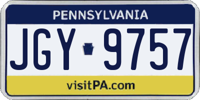 PA license plate JGY9757
