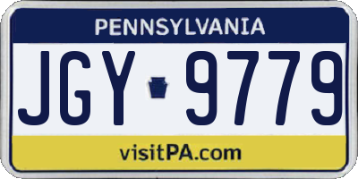PA license plate JGY9779