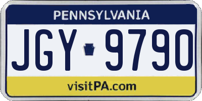 PA license plate JGY9790