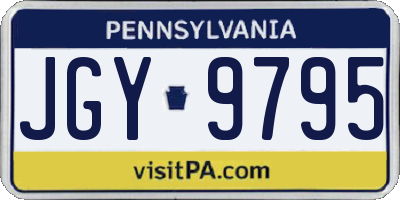 PA license plate JGY9795