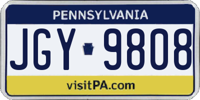 PA license plate JGY9808