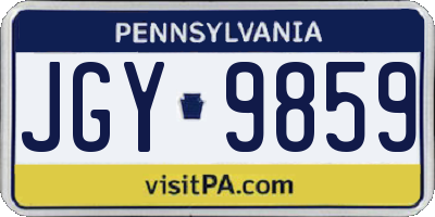 PA license plate JGY9859