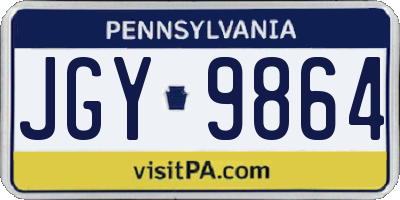 PA license plate JGY9864