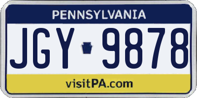 PA license plate JGY9878