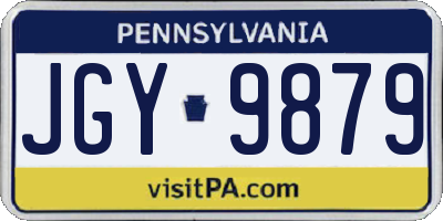 PA license plate JGY9879