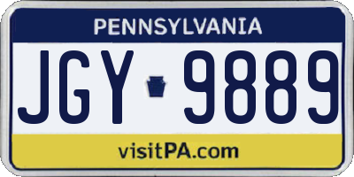 PA license plate JGY9889