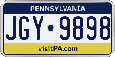 PA license plate JGY9898