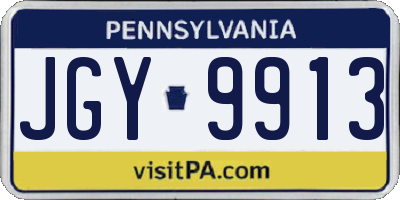 PA license plate JGY9913