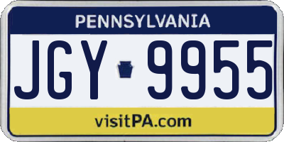 PA license plate JGY9955