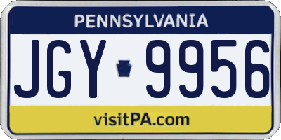 PA license plate JGY9956