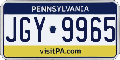 PA license plate JGY9965