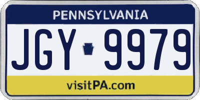 PA license plate JGY9979
