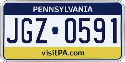 PA license plate JGZ0591