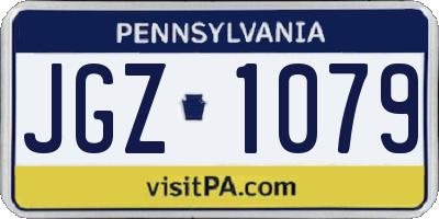 PA license plate JGZ1079