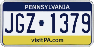 PA license plate JGZ1379