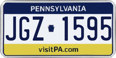 PA license plate JGZ1595