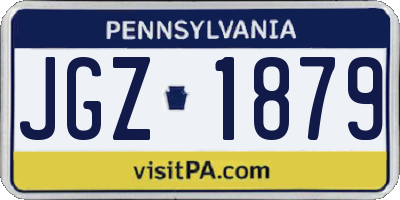 PA license plate JGZ1879