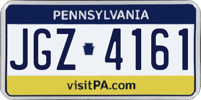 PA license plate JGZ4161