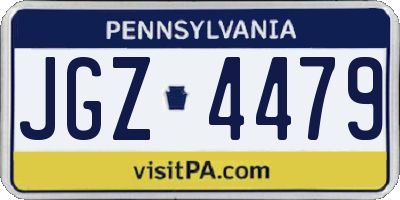 PA license plate JGZ4479