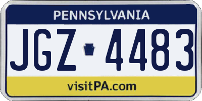 PA license plate JGZ4483