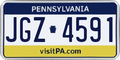 PA license plate JGZ4591