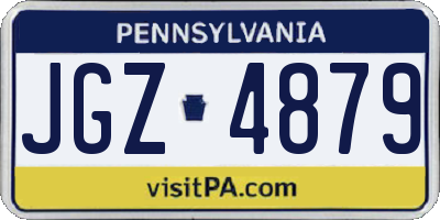PA license plate JGZ4879