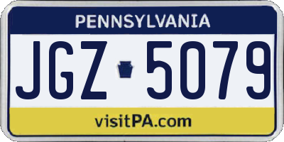PA license plate JGZ5079