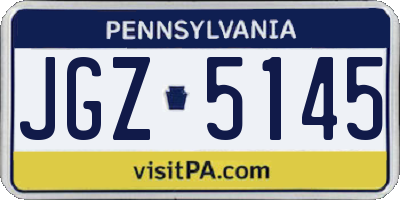 PA license plate JGZ5145
