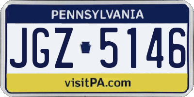PA license plate JGZ5146