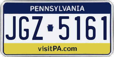 PA license plate JGZ5161