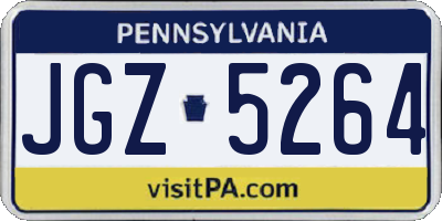 PA license plate JGZ5264