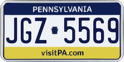 PA license plate JGZ5569