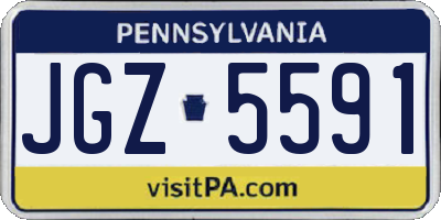 PA license plate JGZ5591