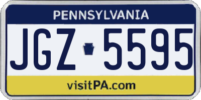 PA license plate JGZ5595