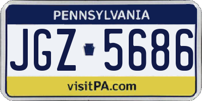 PA license plate JGZ5686