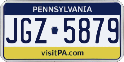 PA license plate JGZ5879