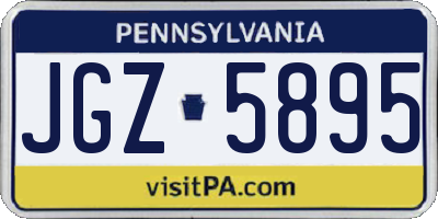 PA license plate JGZ5895