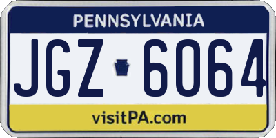 PA license plate JGZ6064