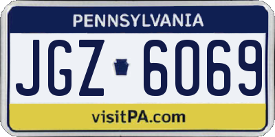 PA license plate JGZ6069