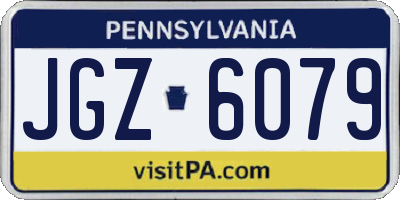 PA license plate JGZ6079